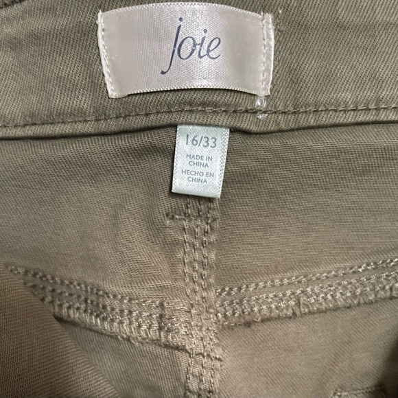 Joie Park Cargo Skinny Pants - Olive Green Size 16/33 New - Picture 7 of 12
